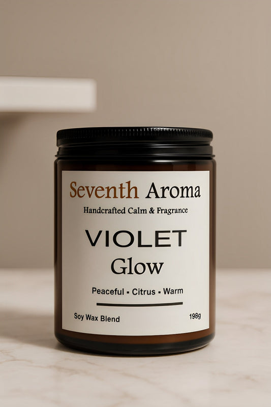 Violet Glow – Lavender & Musk Scented Candle